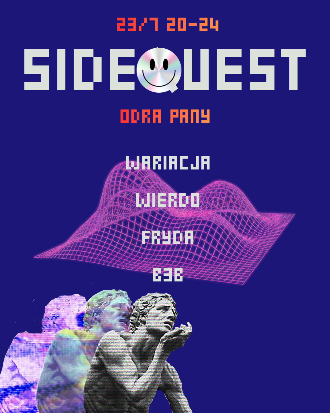 Plakat Sidequest, Odra Pany, wireframe